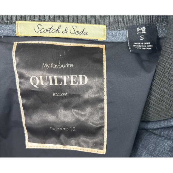 Scotch and Soda Men’s My Favoritve Quilted Puffer Jacket Grey Size Small - Picture 5 of 8